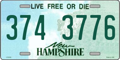 NH license plate 3743776