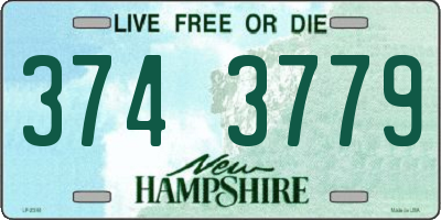 NH license plate 3743779