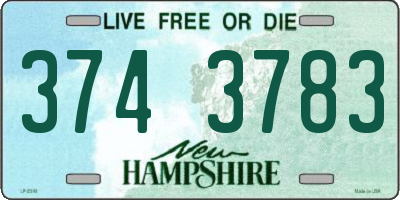 NH license plate 3743783