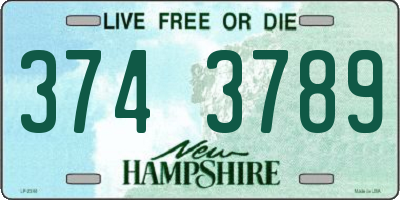 NH license plate 3743789