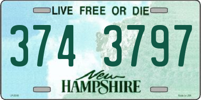NH license plate 3743797