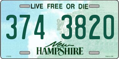 NH license plate 3743820