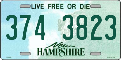 NH license plate 3743823