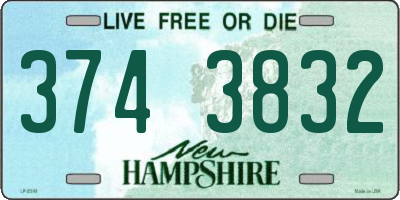 NH license plate 3743832