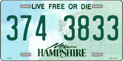 NH license plate 3743833