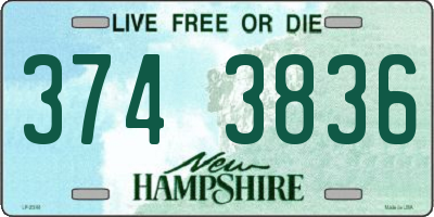 NH license plate 3743836