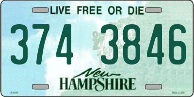 NH license plate 3743846