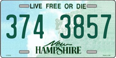 NH license plate 3743857