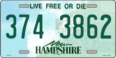 NH license plate 3743862