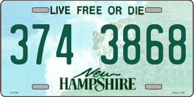 NH license plate 3743868