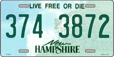 NH license plate 3743872