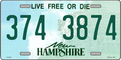 NH license plate 3743874