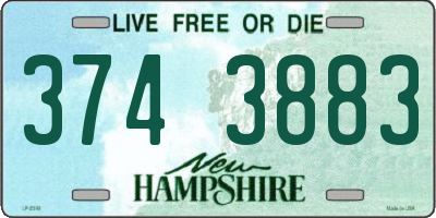 NH license plate 3743883