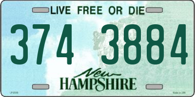 NH license plate 3743884