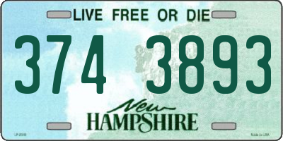 NH license plate 3743893