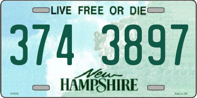 NH license plate 3743897