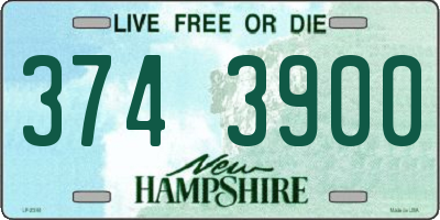 NH license plate 3743900