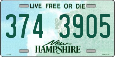 NH license plate 3743905