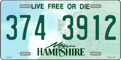 NH license plate 3743912