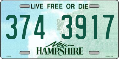 NH license plate 3743917