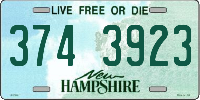 NH license plate 3743923