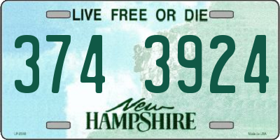 NH license plate 3743924