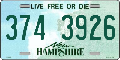 NH license plate 3743926