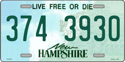 NH license plate 3743930