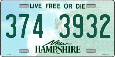 NH license plate 3743932