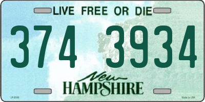 NH license plate 3743934