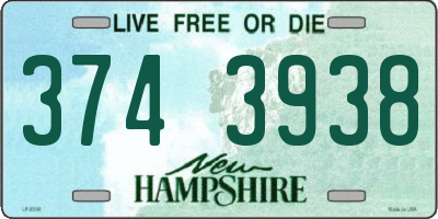 NH license plate 3743938