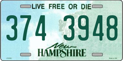 NH license plate 3743948