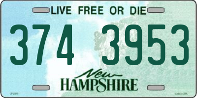 NH license plate 3743953