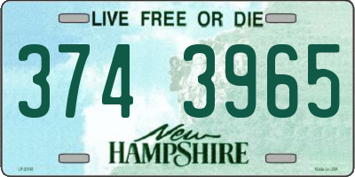 NH license plate 3743965