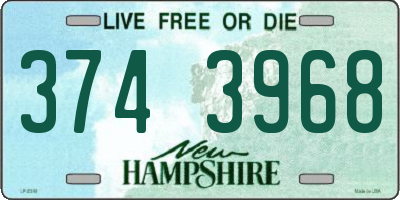 NH license plate 3743968