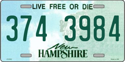 NH license plate 3743984