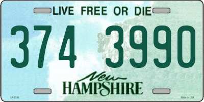 NH license plate 3743990