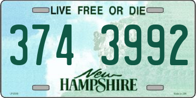 NH license plate 3743992