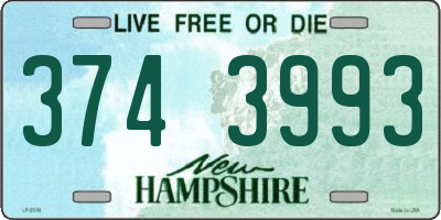 NH license plate 3743993