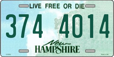 NH license plate 3744014
