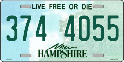 NH license plate 3744055
