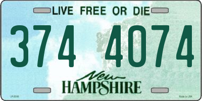 NH license plate 3744074