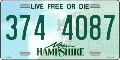 NH license plate 3744087