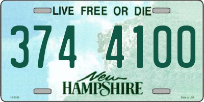 NH license plate 3744100