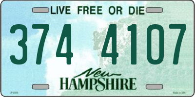 NH license plate 3744107