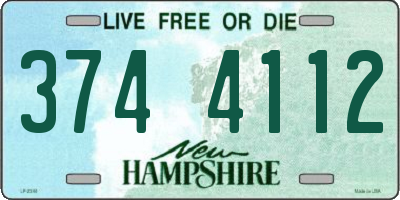 NH license plate 3744112