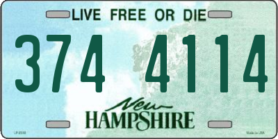 NH license plate 3744114