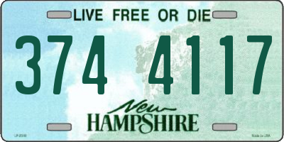 NH license plate 3744117