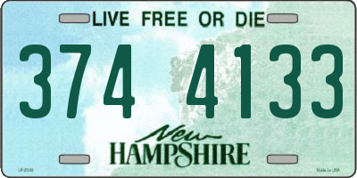 NH license plate 3744133