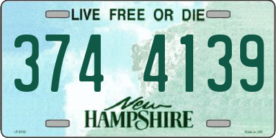 NH license plate 3744139